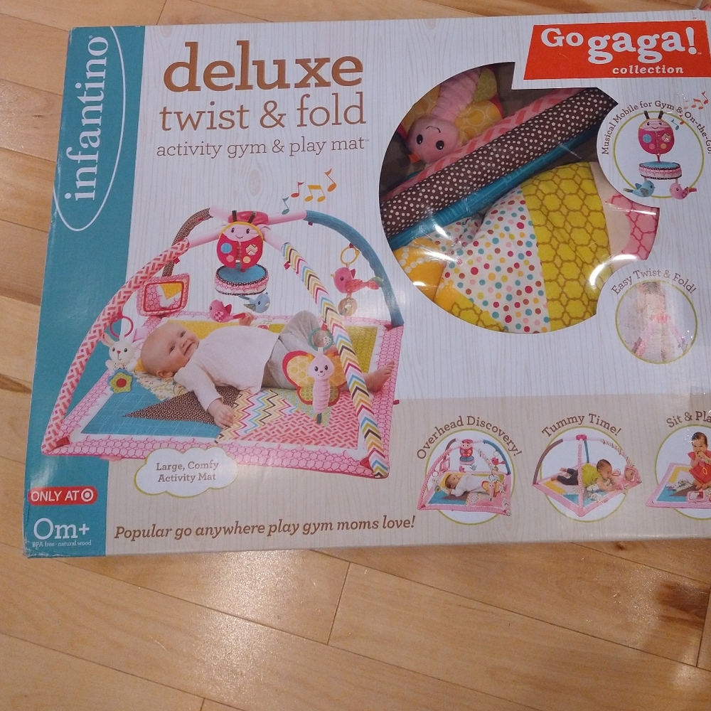 Infantino play mat baby gym activity mat deluxe twist and fold